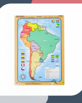 MATERIAL DIDACTICO ROMP. MAPA POLITICO SURAMERICA X12 PZS