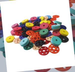 MATERIAL DIDACTICO DISCOS ENSARTABLES DUROS Y BLANDOS X100