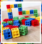 MATERIAL DIDACTICO CUBITOS CONECTORES X120 PZS
