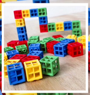 MATERIAL DIDACTICO CUBITOS CONECTORES X120 PZS